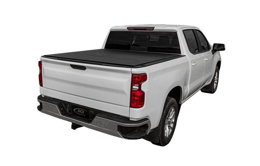 Access LOMAX Tri-Fold Cover 16-23 Toyota Tacoma 6in Box Split Rail - Black Urethane