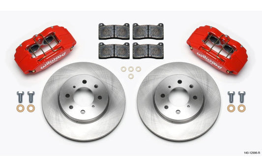 Wilwood DPHA Front Caliper & Rotor Kit Red Honda / Acura w/ 262mm OE Rotor - #140-12996-R