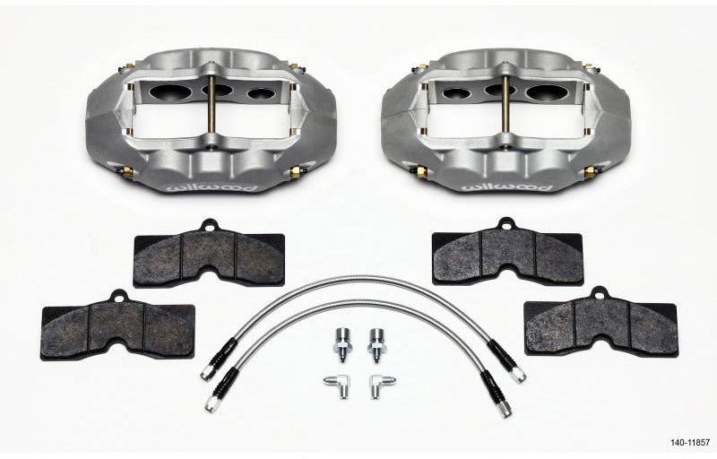 Wilwood D8-6 Front Caliper Kit Clear Corvette C2 / C3 65-82 - #140-11857