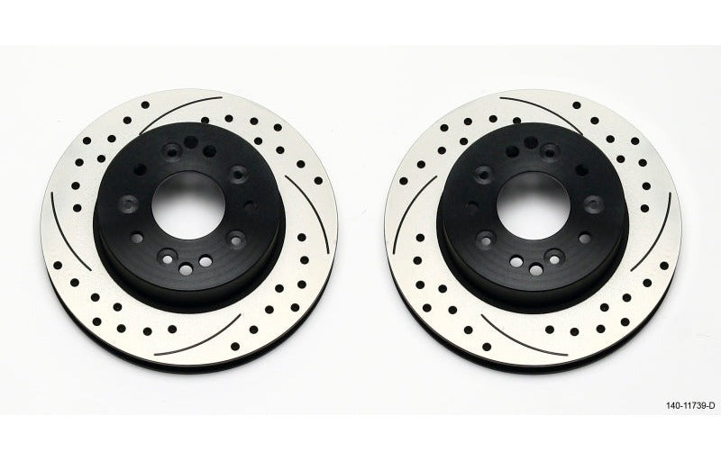 Wilwood Rotor Kit Rear-Drilled 65-82 Corvette C2/C3 (1Pc Rotors) - #140-11739-D