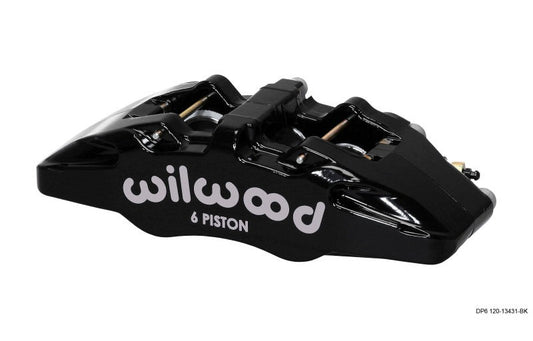 Wilwood Caliper-Forged Dynapro 6 5.25in Mount-L/H 1.62/1.38in/1.38in Pistons .38in Disc - #120-13431-BK