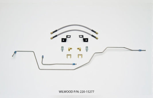Wilwood Flexline Kit 14 inch -3 M10-1.0 IF 1/8 NPT 90 Deg w/tubing - #220-15277