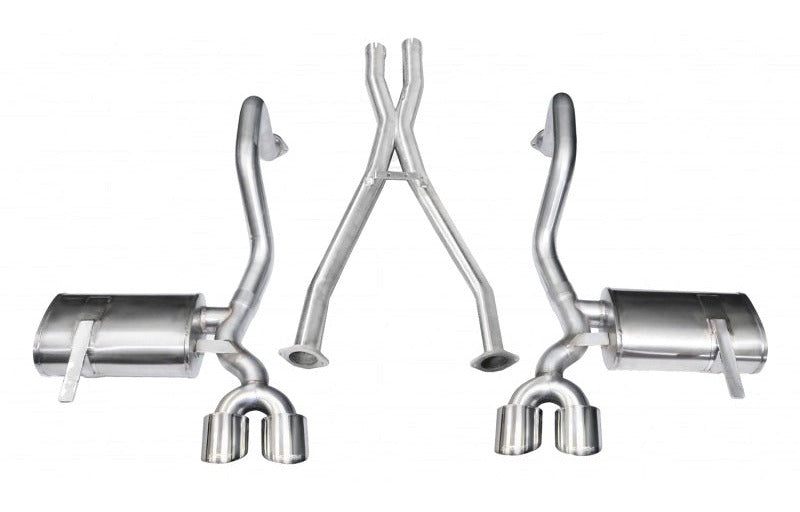 Corsa 1997-2004 Chevrolet Corvette C5 Z06 5.7L V8 Polished Xtreme Cat-Back + XO Exhaust - 4.0 in Twin Tips