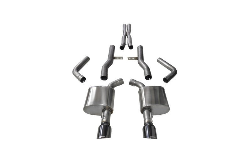 Corsa 2015-2023 Dodge Charger SRT/Scat Pack/R/T 6.4L Black Xtreme Cat-Back Exhaust