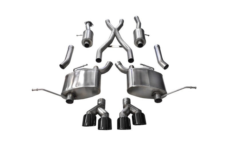 Corsa 2014-2021 Jeep Grand Cherokee Summit Edition Black 2.5in Dual Rear Exit Cat-Back Exhaust