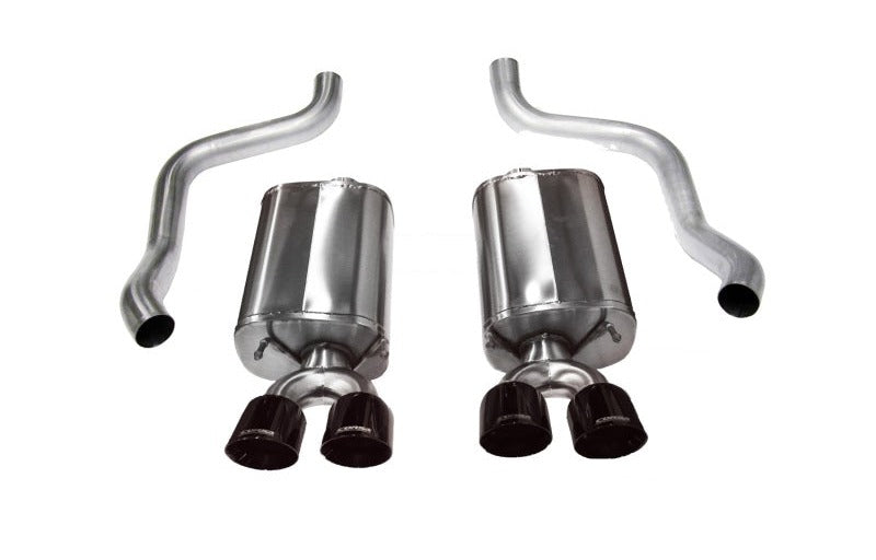 Corsa 2009-2013 Chevrolet Corvette C6 6.2L V8 Black Sport Axle-Back Exhaust