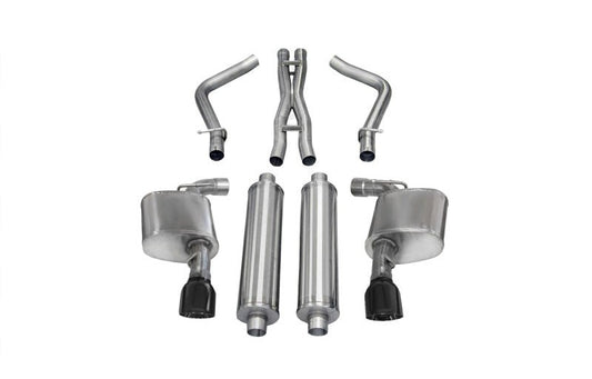 Corsa 2012-2014 Dodge Charger SRT-8 6.4L V8 Black Xtreme Cat-Back Exhaust