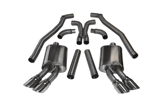 Corsa 2012-2015 Chevrolet Camaro Coupe ZL1 6.2L V8 Polished Sport Cat-Back + XO Exhaust