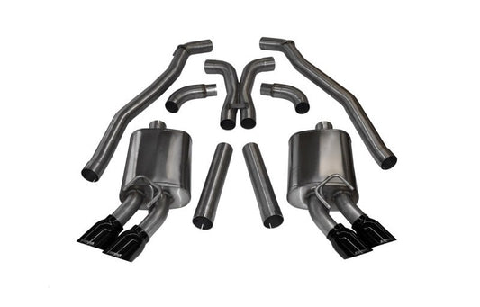 Corsa 2012-2015 Chevrolet Camaro Coupe ZL1 6.2L V8 Black Sport Cat-Back + XO Exhaust