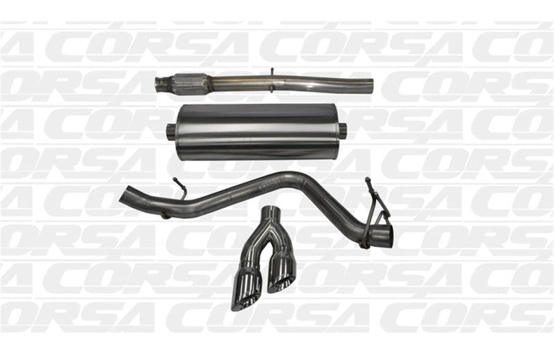 Corsa 14-19 GMC Sierra/Chevy Silv 1500 Crew Cab/Short Bed 5.3L V8 Polished Sport Single Side CB Exh