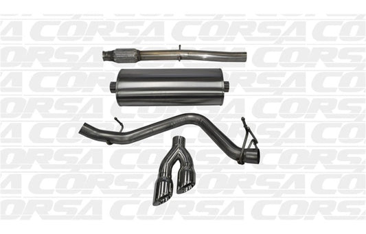 Corsa 14-19 GMC Sierra/Chevy Silv 1500 Crew Cab/Short Bed 5.3L V8 Polished Sport Single Side CB Exh