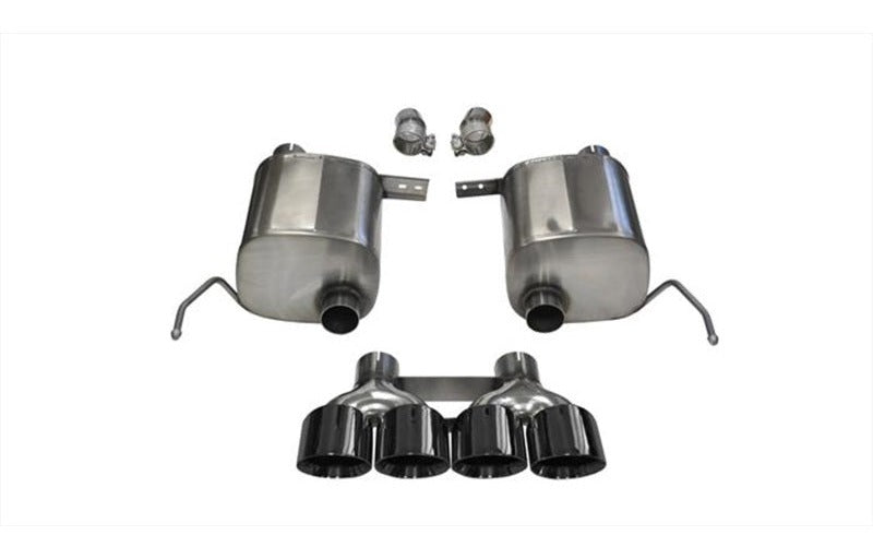 Corsa 14-19 Chevy Corvette C7 Coupe 6.2L V8 AT/MT 2.75in Valve-Back Dual Rear Exit Black Xtreme Exht