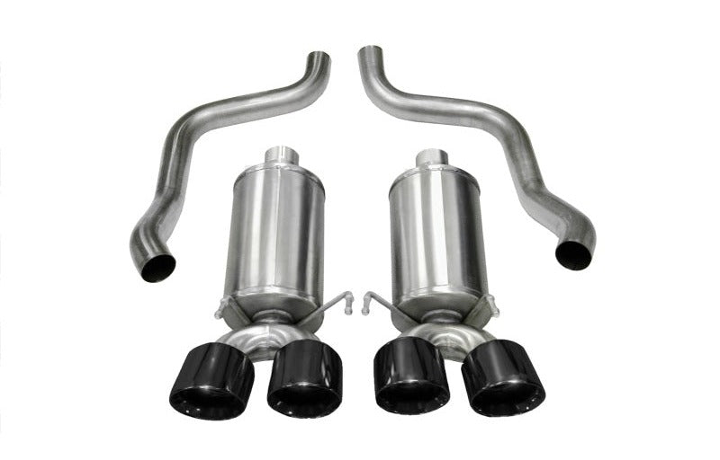 Corsa 2009-2013 Xtreme Axle-Back Exhaust w/Dual Black 3.5in Tips 09-13 Chevrolet Corvette C6 6.2L V8