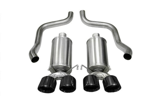 Corsa 2009-2013 Xtreme Axle-Back Exhaust w/Dual Black 3.5in Tips 09-13 Chevrolet Corvette C6 6.2L V8