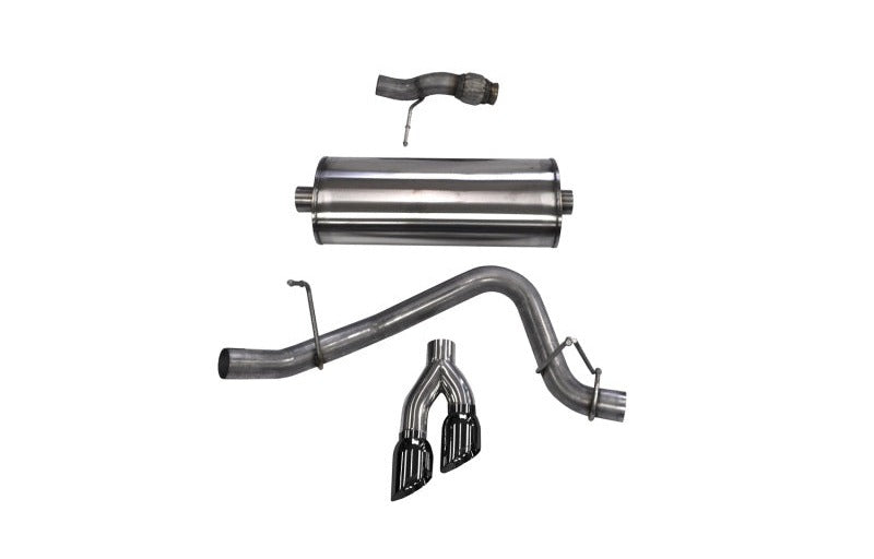 Corsa 2015-2020 Chevy Tahoe/GMC Yukon Cat-Back Exhaust Sport 3in Single Side Twin Black 4in Tips