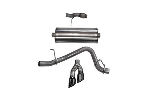 Corsa 2015-2020 Chevy Tahoe/GMC Yukon Cat-Back Exhaust Sport 3in Single Side Twin Black 4in Tips