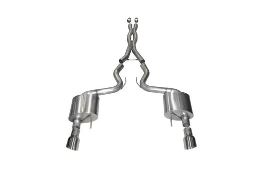 Corsa 2015-2017 Ford Mustang GT 5.0 3in Cat Back Exhaust Polish Dual 4.5in Tip (Xtreme)