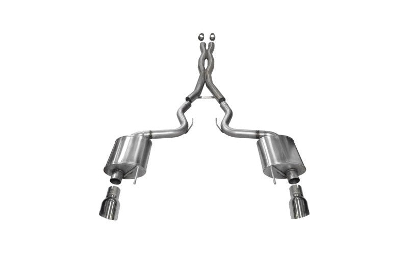 Corsa 2015-2017 Ford Mustang GT 5.0 3in Cat Back Exhaust Polish Dual Tips (Sport)