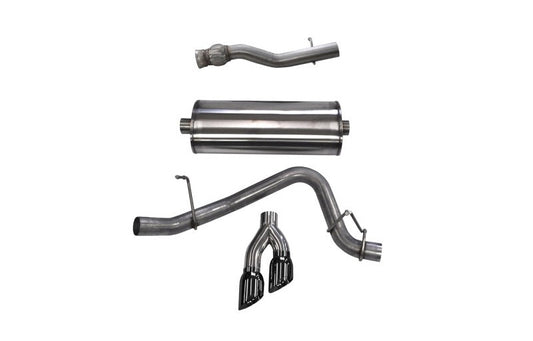 Corsa 2015-2020 GMC Yukon Denali XL 6.2L V8 3in Cat-Back Single Side Exit Twin 4in Black Tips