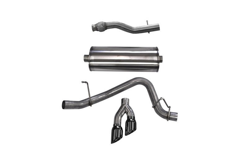 Corsa 2015-2020 GMC Yukon XL 1500 5.3L V8 3in Cat-Back Single Side Exit Twin 4in Black Tips