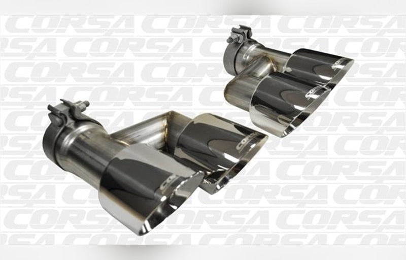 Corsa 2015-2018 Ford Mustang GT 5.0 Polish Quad Tips Kit
