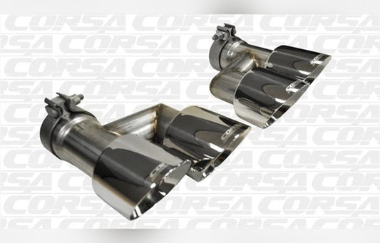 Corsa 2015-2018 Ford Mustang GT 5.0 Polish Quad Tips Kit