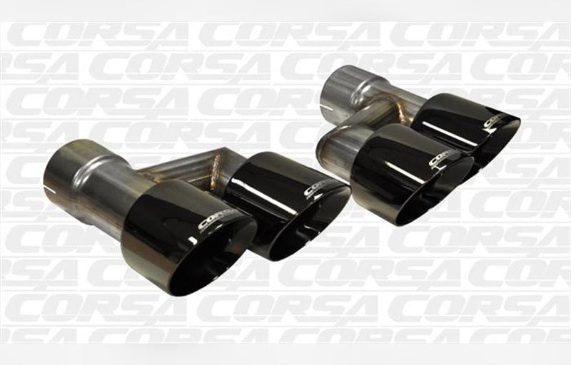 Corsa 2015-2018 Ford Mustang GT 5.0 Black Quad Tips Kit
