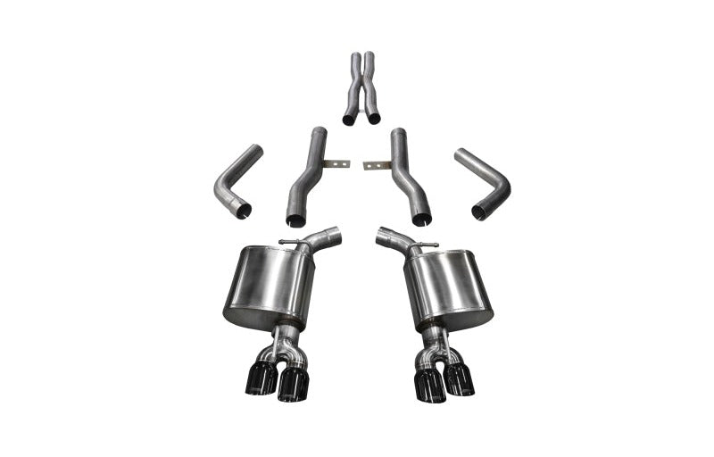 Corsa 2015-2023 Dodge Challenger Hellcat Dual Rear Exit Extreme Exhaust w/ 3.5in Black Tips