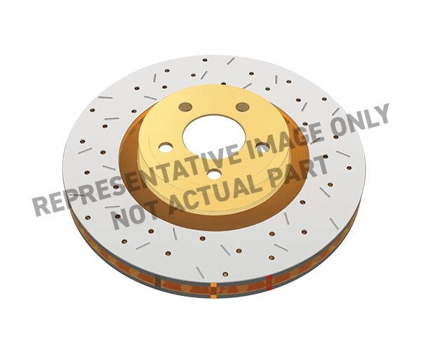 DBA 05-13 Mustang GT V8 Shelby Edition Front Drilled & Slotted 4000 Series Rotor