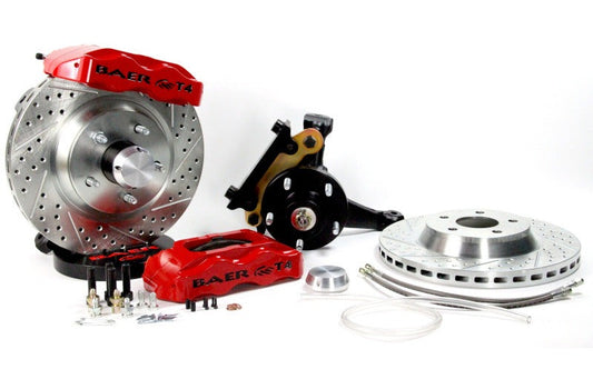 Baer Brakes 73-76 Buick Century STD Studs 13in Track4 Front SDZ Brake Kit - Hugger Orange — 70-81 F-Body & 75-79 X-Body & 77-90 GM Full Size (B-Body) Cars w/5x4.75 Wheel…