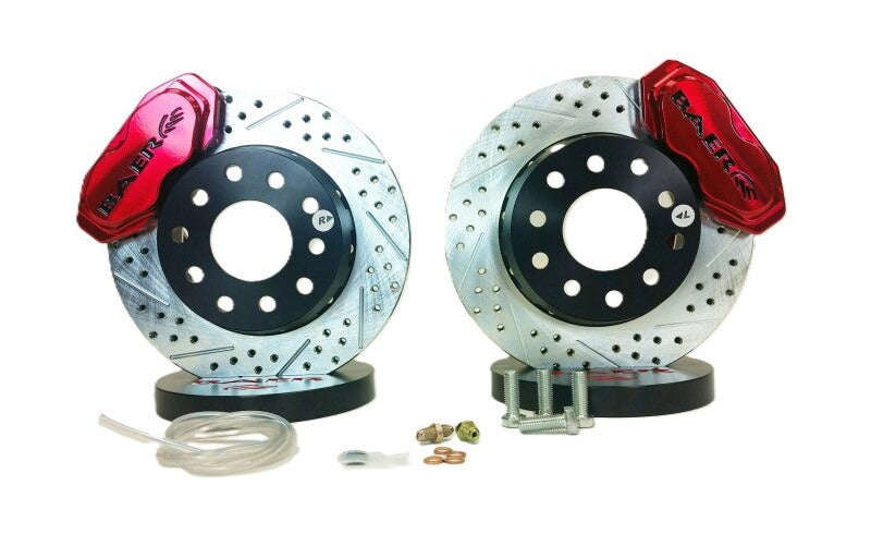 Baer Brakes 1979-1993 Ford Mustang 11in SS4+ Deep Stage Front SDZ Brake Kit - Fire Red — NOTE: Must use 1987-1993 V8 Spindles (4-Lug)