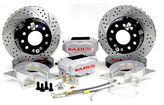Baer Brakes GM Small Pattern 10/12 Bolt Bearing 11in SS4+ Deep Stage Rear SDZ Brake Kit - Clear — Fits Rear Ends with GM Small Pattern 10/12 bolt C-clip (BIH) Housing Ends with C-Clip…