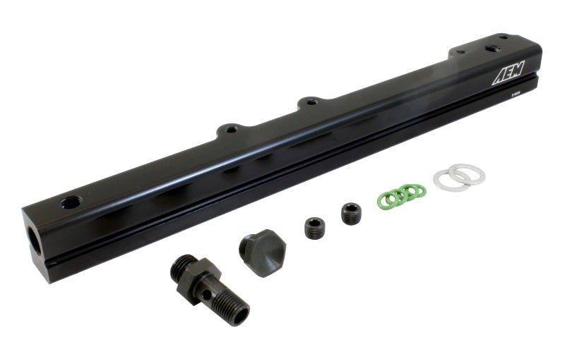 AEM 96-00 Civic CX/DX/LX/EX & 96-97 Del Sol S/Si Black Fuel Rail