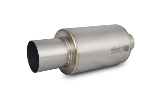 Vibrant Titanium Muffler w/Straight Cut Natural Tip 3in. Inlet/3in. Outlet