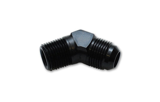 Vibrant -8 AN to 1/4in NPT 45 Degree Adapter Fittings - Aluminum