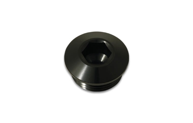 Vibrant Aluminum -6AN ORB Slimline Port Plug w/O-Ring - Anodized Black