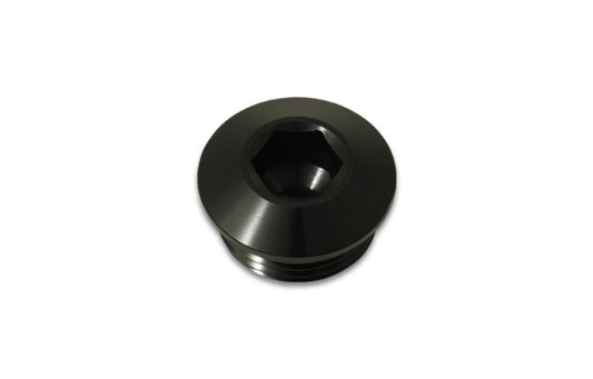 Vibrant Aluminum -6AN ORB Slimline Port Plug w/O-Ring - Anodized Black