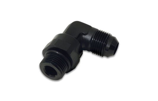 Vibrant -8AN Male Flare to Male -10 ORB Swivel 90 Degree Adapter - Anodized