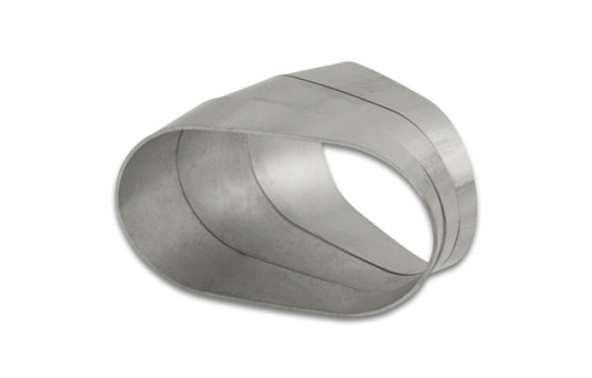 Vibrant Horizontal 304 SS Oval Pie Cuts 3.5in OD Tight 45 Degree Elbow