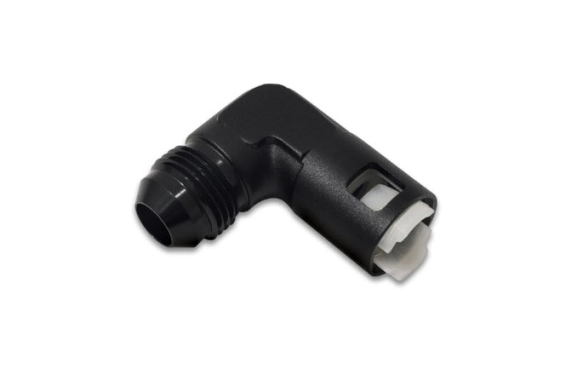 Vibrant 90 Degree Aluminum AN to Female Quick Connect -8AN - 0.375in Hose Size