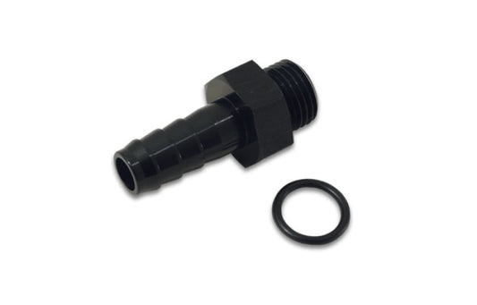 Vibrant Aluminum Male -6AN ORB to 5/16in Barb w/O-Ring - Anodized Black