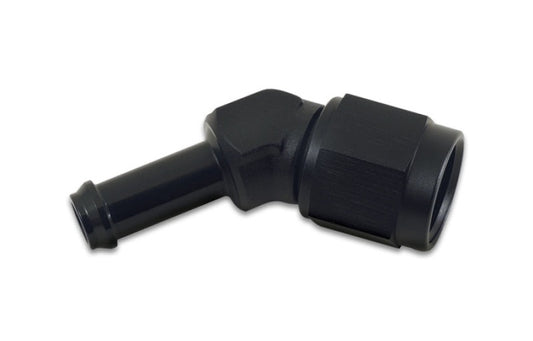 Vibrant -8AN to 3/8in Hose Barb 45 Degree Adapter - Anodized Black