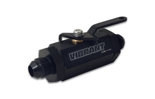 Vibrant -6AN to -6AN Male Shut Off Valve - Black