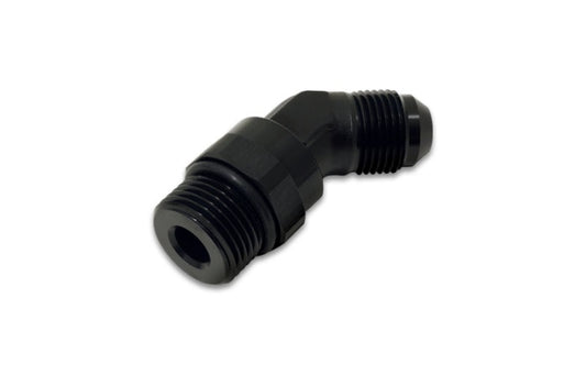 Vibrant -6AN Male Flare to Male -6AN ORB Swivel 45 Degree Adapter Fitting