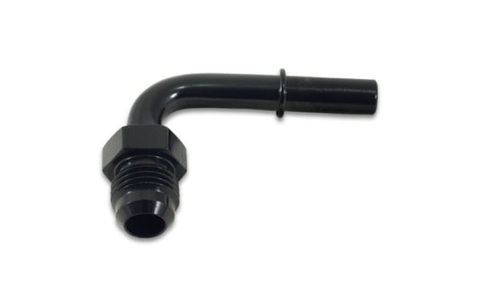 Vibrant 90 Degree Aluminum AN to Male Quick Connect Fitting -6AN - 0.3125in