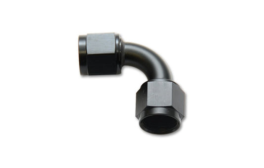 Vibrant -3AN Female 90 Degree Union Adapter (AN to AN) - Anodized Black Only