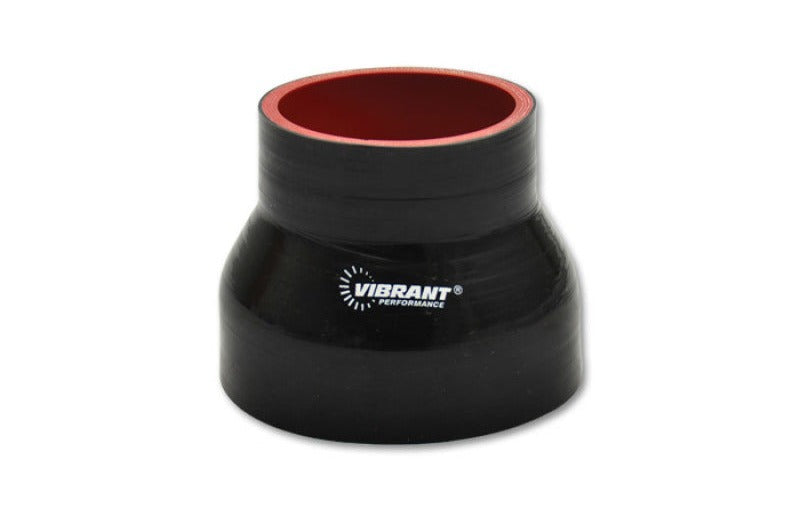 Vibrant 4 Ply Reducer Couper 4.0in ID x 3.75in ID x 3in Long - Black