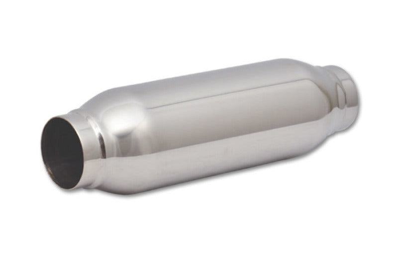 Vibrant SS Resonator (Standard Design) 2.in inlet/outlet x 12in long w/3.5in OD