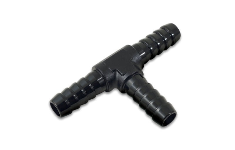 Vibrant 3/16in Barbed Tee Adapter - Black Anodized