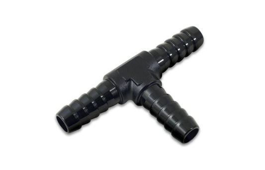Vibrant 3/16in Barbed Tee Adapter - Black Anodized